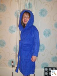 Children Hooded Terry Towelling Bath Robes Gowns. Age 2, 4, 6 or 8