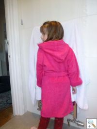 Children Hooded Terry Towelling Bath Robes Gowns. Age 10 or 12